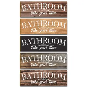 定制家居有趣的字母招牌悬挂装饰浴室洗手间墙壁装饰木制墙壁标志