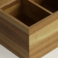 Hölzerne Schreibtisch-Aufbewahrungsbox mit Lasergravur-Logo Mehrteiliger Holz-Schreibtisch-Organizer