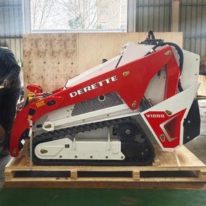 Derette V1000 Multi fungsi Compact Track Diesel Skid Steer Loader mudah dioperasikan pertanian Crawler Mini Skids STeer Loader - Product Image 5
