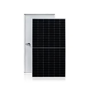 Panel fotvoltaico 550w pelat surya Perc modul Pv Panel fotovoltaik kaca ganda 182mm 550w 144 sel