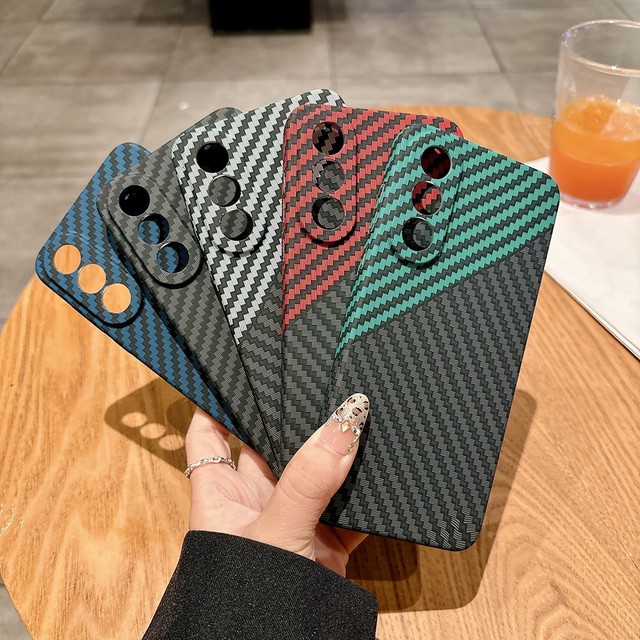 For OnePlus Nord 5 Ultra 13T Nord 4 2T CE2 CE3 Lite Case Luxury Kevlar Carbon Fiber Pattern PC Cover Anti-drop Bumper Funda