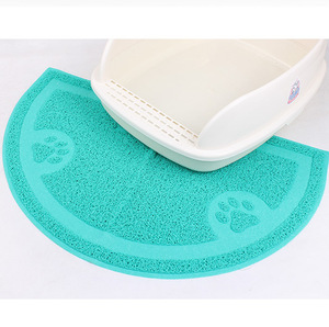 Tapete de PVC para mascotas, para cuencos individuales o dobles, para gatos y perros, tapete absorbente para arena de gatos - Product Image 4