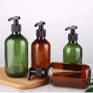 زجاجات غسل اليدين 100 مل 200 مل 300 مل 500 مل بمضخة للجسم خضراء كهرمان زجاجة غسول شامبو - Product Image 5