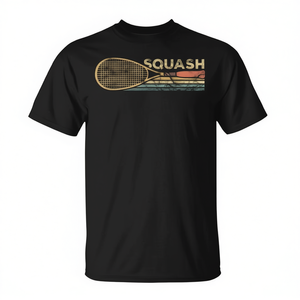 Camiseta vintage con diseño de raqueta de squash para amantes del squash y entusiastas de los deportes - Product Image 2