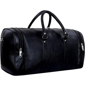 Portez avec confiance vos essentiels : ce sac de sport en cuir véritable à 100 %, conçu en polyester pour une stabilité et un confort optimaux en voyage. - Product Image 2