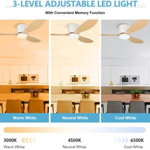 Quạt Trần Chuyên Nghiệp Nhà cung cấp điều khiển từ xa câm nhà ABS 52 inch hiện đại thông minh dẫn ánh sáng quạt - Product Image 2