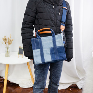 HONOUR ME primavera ed estate borsa Tote in <span class=keywords><strong>jeans</strong></span> Design Denim borsa a tracolla moda borsa personalizzata da donna Tote Bag - Product Image 2