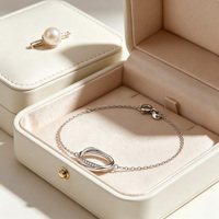 Bracelets tendance en argent sterling 925 pour femmes, bijoux fantaisie avec accents de zircon cubique