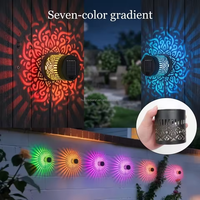 Lámpara de Proyección Solar Mandala con Cambio de Color Automático, IP65 Impermeable, Diseño Hueco, Decorativa para Jardín Exterior, Luz Ambiental