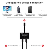 USB-C 1 en 2 sorties Répartiteur de commutateur bidirectionnel de type C Hub 2 en 1 8K @ 30Hz 5K @ 60Hz 4K @ 120Hz Prise en charge des données vidéo PD