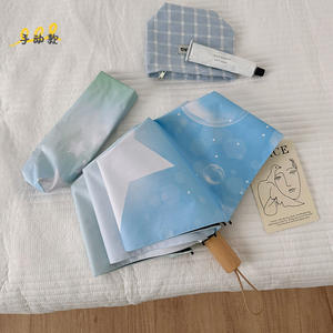 Parapluies pliants de qualité supérieure, renforcés, résistants <span class=keywords><strong>au</strong></span> <span class=keywords><strong>vent</strong></span>, pliables, résistants à la pluie, avec logo personnalisé imprimé en étoile, <span class=keywords><strong>parapluie</strong></span> automatique - Product Image 2