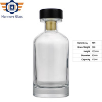 Usine En Gros 175ml Clair Bouteilles En Verre D'alcool pour Whisky Spiritueux Vodka Gin Rhum Brandy Liège Diffuseur Bouteilles