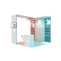 Stand d'exposition modulaire 10x10 pliable en aluminium avec étagères SEG pour salon professionnel