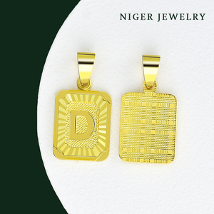 Hommes et femmes de initiales A-Z nom pendentif collier mode figaro chaîne de cuivre collier 18K or plaqué bijoux - Product Image 6