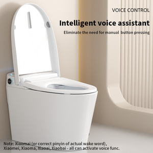 Toilette intelligente en céramique sur pied grande taille avec commande vocale, écran LED, télécommande, auto-nettoyante, sans eau, lumière B715 Yacht Smart & I - Product Image 5