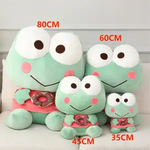 Wholesale Soft Plush Stuffed Animal Hugging Pillow Frog Plushie Toy Gift Cuddly Plush Frog