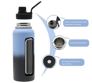 Botella de Agua Térmica Personalizada de 950 ml (32 oz), con Asa, Aislada al Vacío, de Doble Pared, de Acero Inoxidable, para Camping y Deportes, Mantiene la Temperatura de 12 a 24 Horas - Product Image 5