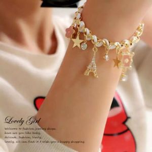 Pulseras y Brazaletes de Cuero con Dijes de Póker de Estilo Moderno, Joyería con la Torre Eiffel y Estrellas para Mujer, Precio Bajo, Regalos de Navidad Coreanos - Product Image 5