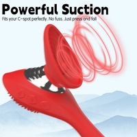 Vibrateur électrique double tête pour point G et clitoris avec aspiration puissante et vibrations multifréquences, jouet sexuel pour femmes
