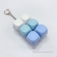 Jouet anti-stress transfrontalier coloré à double rangée de 6 touches rondes, aux tons macaron, idéal pour les étudiants se détendre et se déstresser