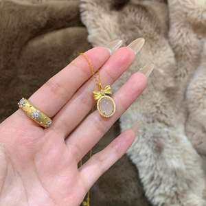 Collar Zhaocai Clásico de Lujo de Alta Gama en Plata de Ley S925 con Diamantes Amarillos en Forma de Cuarzo, Colgantes con Diamantes Cuadrados - Product Image 4