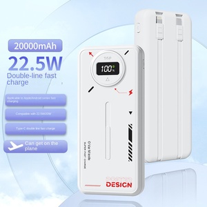 Batterie externe Mecha Wind en plastique 20000 mAh, <span class=keywords><strong>super</strong></span> rapide 20W/22.5W, portable, affichage numérique intelligent, polymère lithium K72 - Product Image 1