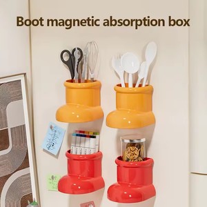 Cute <b>Boots</b> Magnetic Suction Fridge Wall Mounted Organizer Kitchen Decorative Organizer Basket No Punch Storage <b>Boxes</b> - Product Image 4