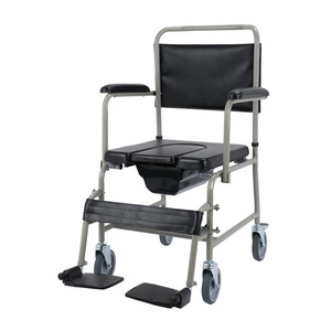 Wheeled Commode Chair With Brake <b>Mobile</b> Toilet Chair For <b>Elderly</b> And Disabled Support Customization - Product Image 5