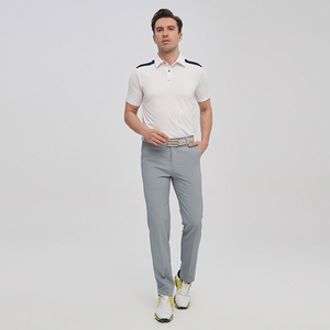 <strong>Men's</strong> New Style Golf Pants Slim Fit Stretch <strong>Trousers</strong> with Mid Waist Straight <strong>Pattern</strong> and Embroidered Techniques - Product Image 5