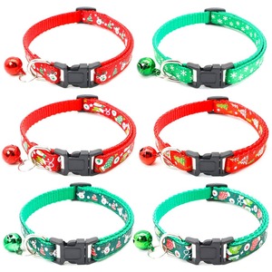 Wholesale Designer Striped Cat Collar <b>Bells</b> Soft and Durable Christmas Decoration for Pets Cheap Dog Collars - Product Image 2