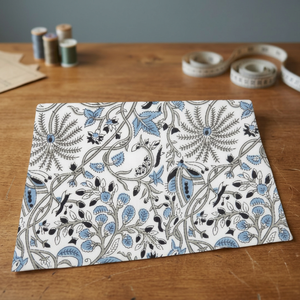 Tela de Algodón Tejida a Mano con Estampado de Bloques Indios de 150 g/m², Diseño de Flor de la Pasión, Ecológica, de Alta Calidad, para Trajes, Vestidos, Almohadas y Camisas - Product Image 3