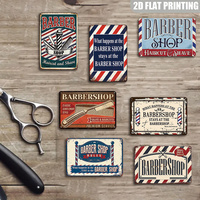 Letrero Metálico para Barbería con Diseño de Peine y Tijeras, Decoración Vintage de Pared para Salón de Peluquería y Afeitado