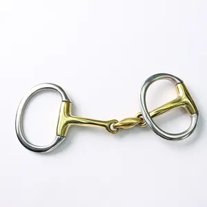 Ready To Ship Equestrian Other Horse Products High Quality Snaffle Equine Bits Stainless Steel Double-Jointed Eggbutt Bit