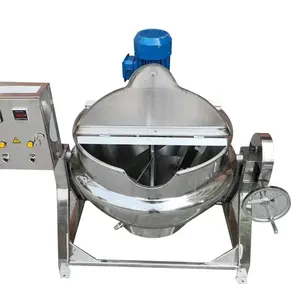 Electric Heating Jacketed Kettle Cooking Pot Fruit Jam Sugar Sauce Jacketed Multi Function Cooker Planetary Agitator Type