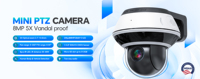 Caméra IP Dôme PTZ 4K 8MP Conforme NDAA avec Détection de Corps Humains et de Véhicules, Antivandale IK10, PoE, Audio Bidirectionnel et Emplacement pour Carte SD
