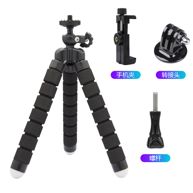 Hot Sale Universal Octopus Mini Tripod Supports Stand Sponge Tripod for Gopro Mobile Phones Camera Go Pro Tripod
