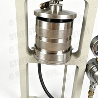 Analizador de Pérdida de Filtrado de Fluidos de Perforación de Acero Inoxidable con Bomba de Aire, Probador de Filtración de Lodo a Presión Media de 0.69MPa Estándar API
