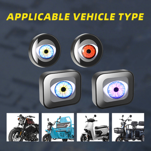 שלט רחוק RGB LED עיני שטן לאופנועים, עמיד למים, תאורת LED רב-מצבי, אור עין שטן מהבהב, מנורת מראה אחורית - Product Image 4