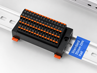 Module d'interface PLC sur rail DIN 2 entrées 10 sorties, connecteur de bornier de distribution d'alimentation