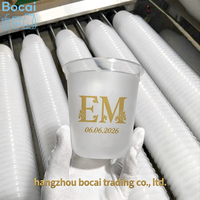 Tasses jetables en plastique transparent en forme de U avec impression écologique et logo personnalisé pour café, lait et thé