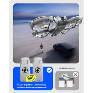 Dron Wheat Run con cámara 1080p, protección completa de hélices para niños y adultos, principiantes, uso en exteriores - Product Image 6