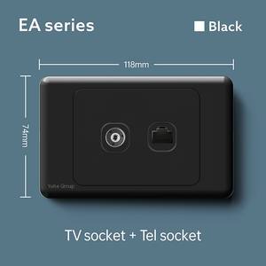 Norme australienne pour prises murales horizontales industrielles pour TV/satellite/ordinateur/téléphonie 10/15A, ignifuges, en polycarbonate - Product Image 6