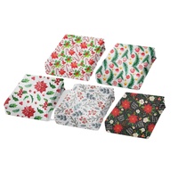 Série de fleurs de Noël personnalisées 100% polyester tissu à bulles de coton imprimé décoration de la maison pour les filles