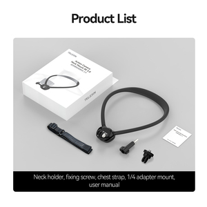 Correa de Cuello para Cámara de Acción TELESIN NUEVA Versión Actualizada SE 2.0, Rotación de 360°, Compatible con Go <span class=keywords><strong>Pro</strong></span> 13/5 <span class=keywords><strong>Pro</strong></span>/<span class=keywords><strong>INSTA360</strong></span>, Aluminio+PC Silicona - Product Image 5