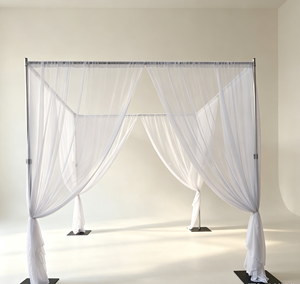 ชุดอุปกรณ์ท่อและผ้าม่านอะลูมิเนียมอัลลอยด์ทรงสี่เหลี่ยมปรับได้ RK Durable พร้อมขาตั้งปรับได้สำหรับตกแต่งงานอีเว้นท์และงานปาร์ตี้ - Product Image 1