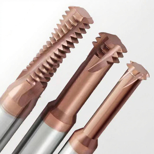 YUFU Fraise à filetage en carbure monobloc revêtu d'étain à 3 cannelures pour fraisage interne/extérieur CNC, métrique NPT pour OEM/ODM 45HRC - Product Image 1