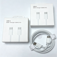 Cable de carga rápida trenzado universal de 1m y 60W, USB-C a USB-C, para iPhone 15/16/17
