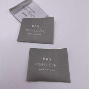 Vêtements jacquard haute densité 100% coton biologique personnalisés étiquettes tissées en satin étiquettes tissées de vêtements - Product Image 5