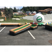 Simulateur de golf gonflable d'intérieur et d'extérieur avec 9 trous, mini jeu de golf portable pour enfants, adultes, famille, amusement