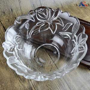 Ensemble de 7 bols à salade gravés Lily Rose <span class=keywords><strong>Daizy</strong></span> Morning-Glory bols en dentelle de verre pour le dîner Desserts alimentaires Snacks Noix Soupe Fruits - Product Image 2